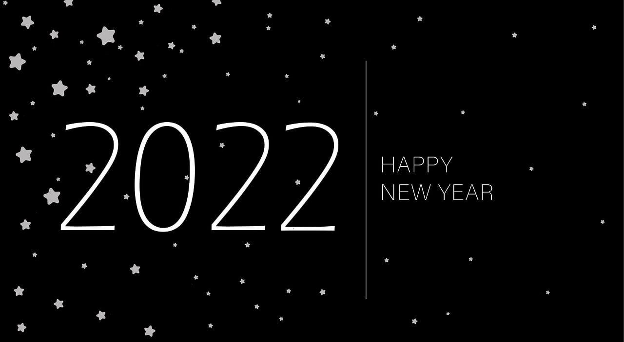 frohe neujahrsgrüße, um das neue jahr mit freude, gesundheit und erfolg zu begrüßen. perfekt, um ihre besten wünsche zu übermitteln.